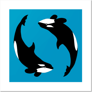 Orca pair Posters and Art